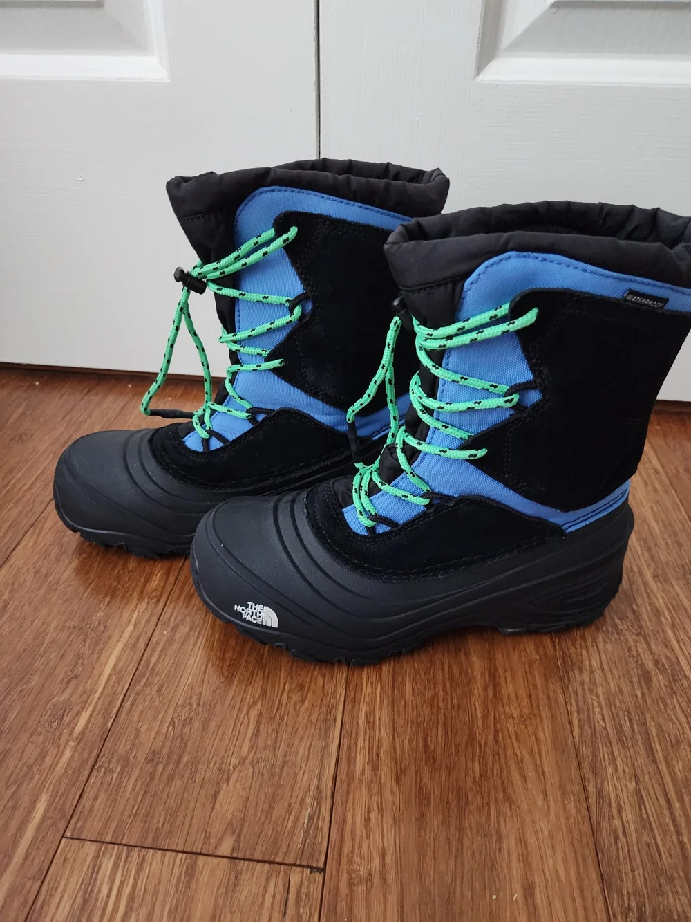 The North Face Z23120 Kids Waterproof Blue Alpenglow V Winter Boots Youth Size 5